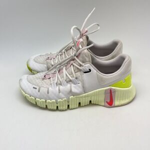 Nike Metcon 5 Shoes Womens 9 White Pink Volt Training Sneakers DV3950-104 Gym